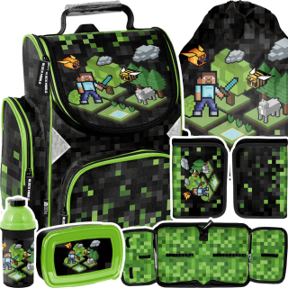 ŠKOLNÁ TAŠKA PASO batoh MINECRAFT triedy 1-3 + 4 ďalšie produkty
